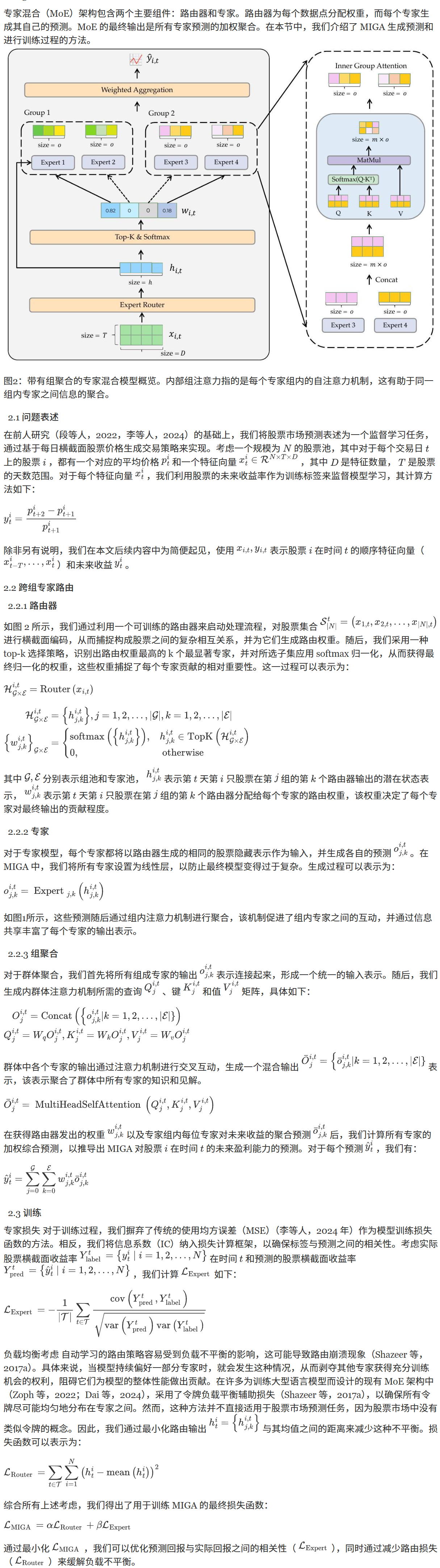 MigA：带有组聚合的 MoE
